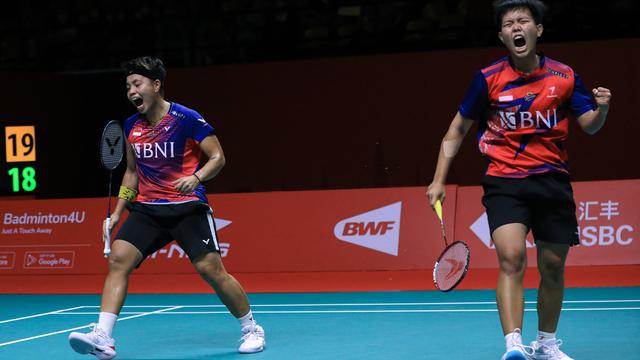 Apriyani Rahayu/Siti Fadia Silva Ramadhanti - BWF World Tour Finals 2022 - Bulu Tangkis - 7 Desember 2022