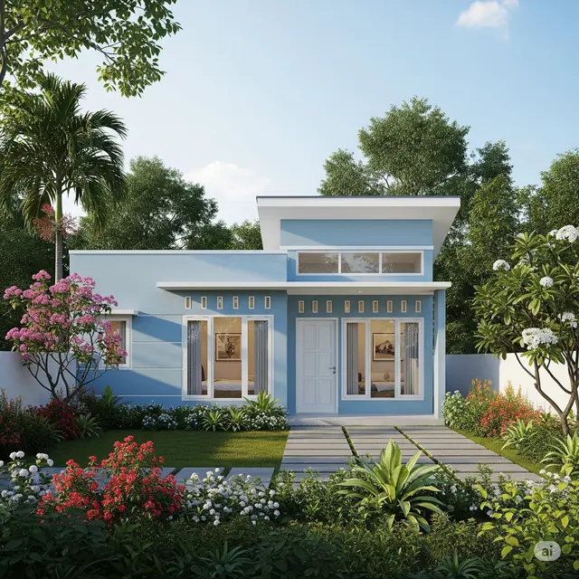 Inspirasi Rumah Sederhana Elegan. Foto: Gemini