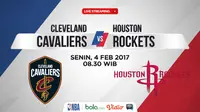 Jadwal NBA, Cleveland Cavaliers Vs Houston Rockets. (Bola.com/Dody Iryawan)