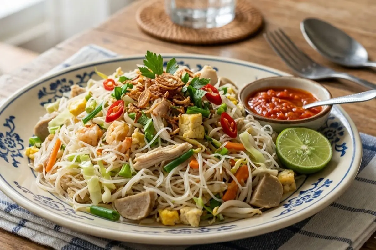 Cara Membuat Bihun Goreng Putih yang Gurih (AI Generated)