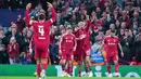 Gol-gol kemenangan Liverpool dicetak Dominik Szoboszlai pada menit ke-25, Hugo Ekitike menit ke-51, Ryan Gravenberch menit ke-53, dan Mohamed Salah menit ke-62. (AP Photo/Jon Super)