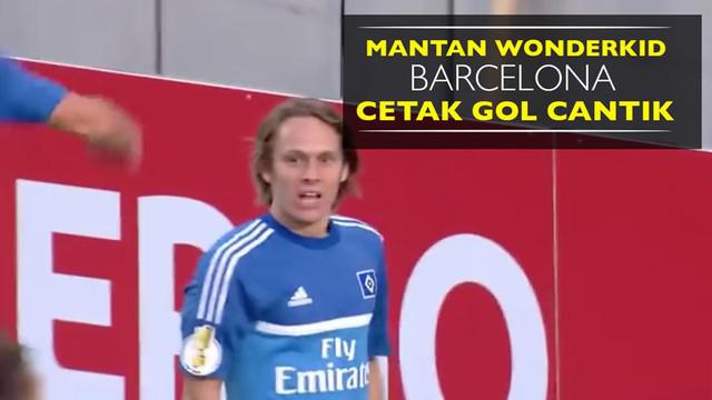 Video mantan wonderkid Barcelona, Alen Halilovic, mencetak gol cantik di laga Hamburg kontra Zwickau di DFB Pokal.