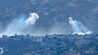 Hizbullah bersumpah akan ikut menyerang Israel demi membantu perjuangan bangsa Palestina. (AP Photo/Hussein Malla)