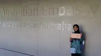 Aeshninna (Nina) Azzahra dari Gresik, Jawa Timur, mengirim surat ke PM Australia. (Istimewa)