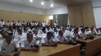 Ratusan Kepala Desa se- Banyuwangi, meelakukan audensi di Kantor Bupati Banyuwangi (Hermawan Arifianto/Liputan6.com)