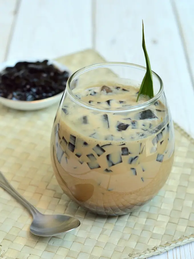 cincau susu milo cappucino