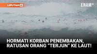 Hormati Korban Penembakan, Ratusan Orang “Terjun” Ke Laut!