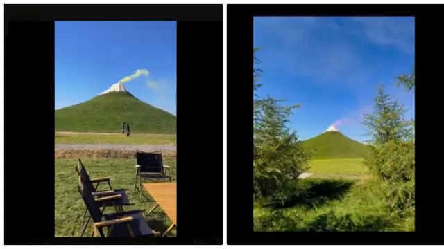 Gunung Fuji Palsu di China dengan Puncak Dicat Putih Menipu Turis, Jadi Sorotan