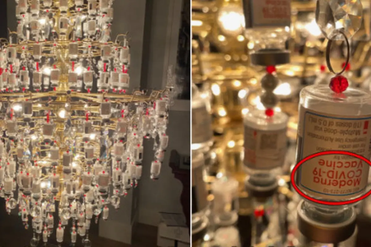 Viral Perawat Buat Lampu Gantung dari Botol Vaksin, Alasannya Bikin Haru