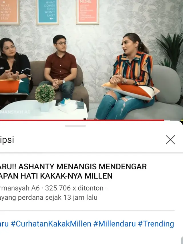 Kakak Millen Cyrus, Globantara Ibrahim alias Oban, dalam konten Ashanty. (Foto: YouTube The Hermansyah A6)