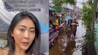 Viral Perjuangan Makan di Nikahan saat Banjir. (Sumber: TikTok/ @defirsap)
