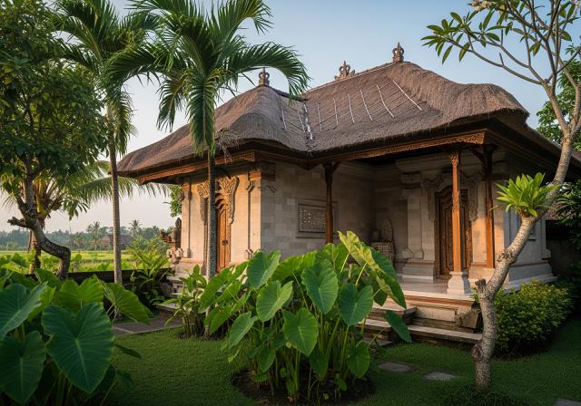 Desain Rumah Kecil ala Villa Bali Tradisional/Desain Rumah Kecil ala Villa Pedesaan (Sumber: gemini.com)
