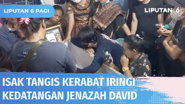 Isak tangis mewarnai kedatangan jenazah David, Mahasiswa ISI Yogyakarta yang jadi korban pembunuhan. Jenazah rencananya akan dimakamkan di samping makam ibunya di Pemakaman Kampung Kristen, Pematang Siantar.