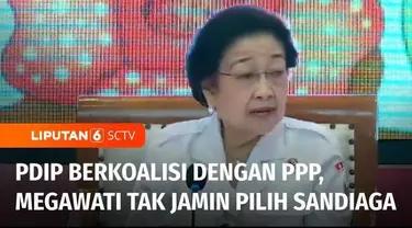 Ketua Umum PDI Perjuangan, Megawati Soekarnoputri, tidak menjamin akan memilih Sandiaga Uno sebagai bakal calon wakil presiden, walaupun PDI Perjuangan sudah berkoalisi dengan PPP. Megawati juga bertanya langsung kepada Sandiaga Uno, dan PPP juga tid...