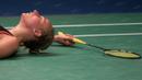 Pebulutangkis ganda putri Belanda, Selena Piek, terjatuh saat laga perempat final BCA Indonesia Open di Istora Senayan, Jakarta, Jumat (3/6/2016). (Bola.com/Vitalis Yogi Trisna)