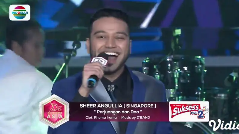 Sheer Angullia Meggemparkan Studio D'Academy Asia 5. sumberfoto: Indosiar