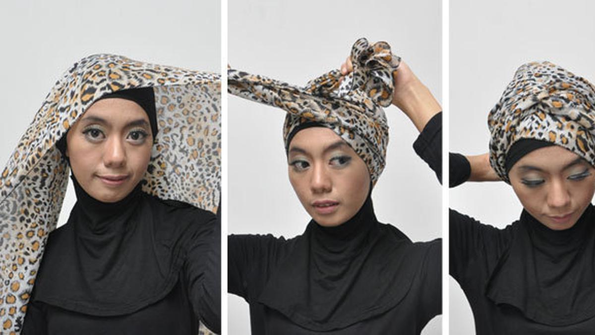 gaya turban untuk hijab