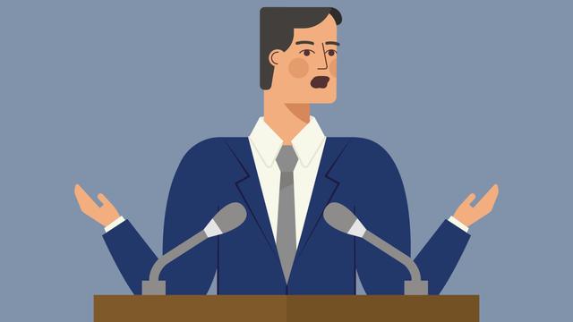 Ilustrasi pidato, ceramah