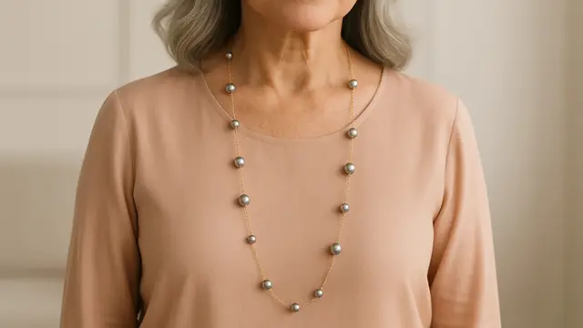 Model Kalung Rantai Panjang Buat Orang Tua 50 Tahun/Ilustrasi gambari oleh AI