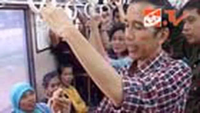 Jokowi Pakai Ojek ke Stasiun Tanahabang