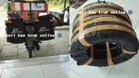 Viral Video Kurir Kirim Paket Ban Truk Ini Bisa Bikin Motor Mleyot