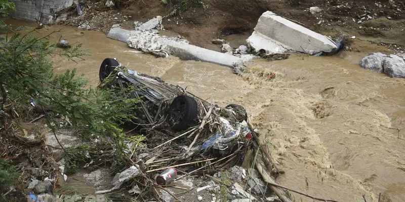 Banjir parah melanda Thessaloniki Yunani