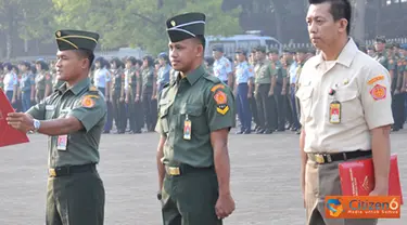 Citizen6, Cilangkap: Upacara diikuti oleh prajurit TNI maupun PNS TNI yang bertugas di lingkungan Mabes TNI Cilangkap, berlangsung dengan tertib dan khidmat. (Pengirim: Badarudin Bakri)
 