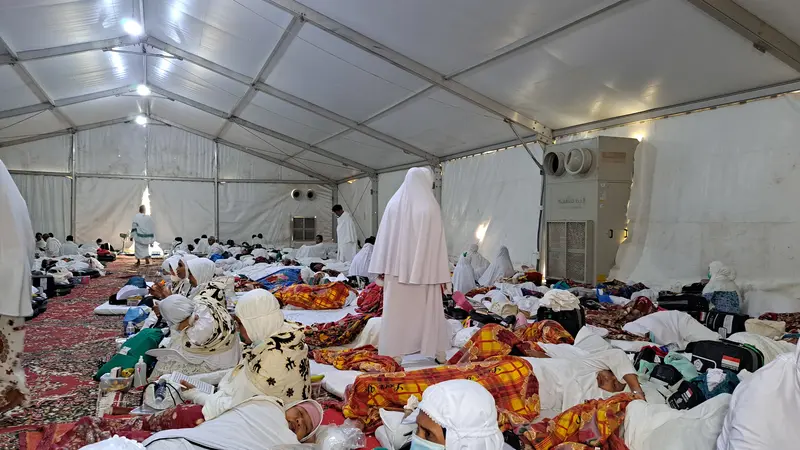 Cerita Jemaah Calon Haji Indonesia Merasa Nyaman di Tenda Arafah.