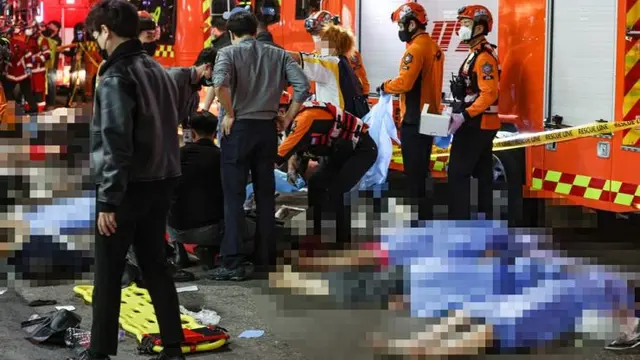 Lokasi pesta Halloween di Itaewon, Seoul, Korea Selatan. (Yonhap)