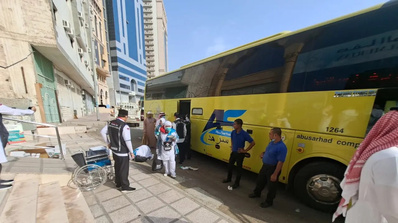 Jemaah haji tiba di Makkah pada Jumat (24/6/2022). (Foto: Liputan6.com/ Mevi Linawati)
