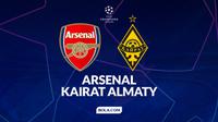 Cover prediksi Arsenak vs Kairat Almaty - Champions League. (Bola.com/Gregah Nurikhsani)
