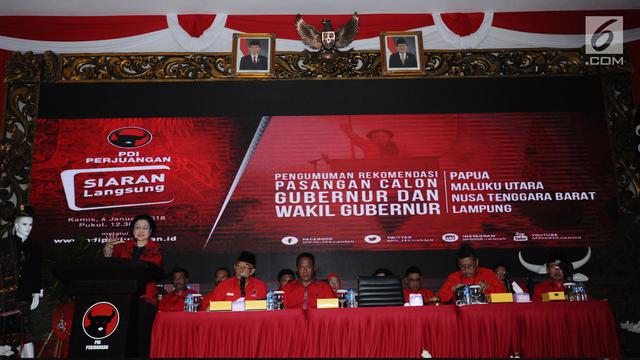 Megawati Sukarnoputri Serahkan Rekomendasi Bagi Empat Cagub/Cawagub