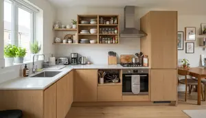 7 Model Dapur Sederhana dengan Area Kerja Panjang dan Banyak Tempat Penyimpanan