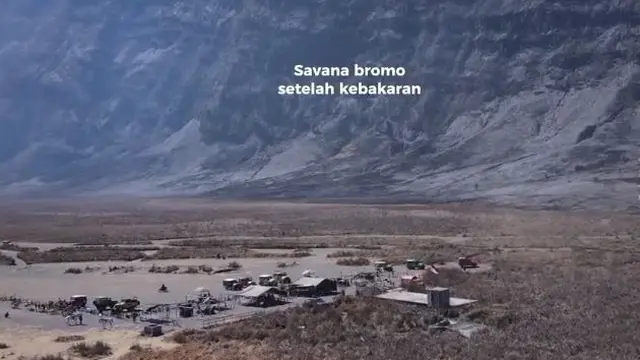 6 Potret Savana Bromo Dilihat Dari Drone Setelah Kebakaran, Tampak Hangus