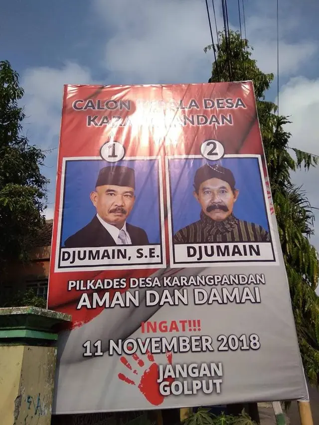 Antimainstream, Spanduk Kocak Caleg Ini Bikin Kita Gak Habis Pikir