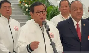 Gubernur DKI Jakarta Pramono Anung saat dijumpai di Balai Kota, Jumat (26/6/2026). (Antara)