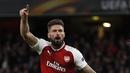 Penyerang Arsenal, Olivier Giroud akan membuktikan dirinya sebagai pilihan utama lini depan The Gunners saat melawan Chelsea. Giroud baru mencetak satu gol untuk Arsenal. (AP/Kirsty Wigglesworth)
