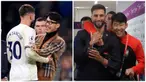 Foto kolase kiri saat Son Heung-min menyapa rekan setimnya Rodrigo Bentancur usai laga Tottenham melawan Leeds United, Sabtu (12/11/2022). Sedangkan kanan ketika Son Heung-min yang membela Korea Selatan berjalan bersama Rodrigo Bentancur yang membela Timnas Uruguay usai pertandingan Uruguay melawan Korea Selatan di Grup H Piala Dunia 2022 yang berlangsung di Education City Stadium, Qatar, Kamis (24/11/2022). (Foto-foto: (AP via PA/John walton, Bola.com/Hendry Wibowo)