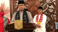 Gubernur DKI Jakarta Anies Baswedan mengumumkan UMP DKI 2020, Jumat (1/11/2019). (Liputan6.com/ Delvira Chaerani Hutabarat)