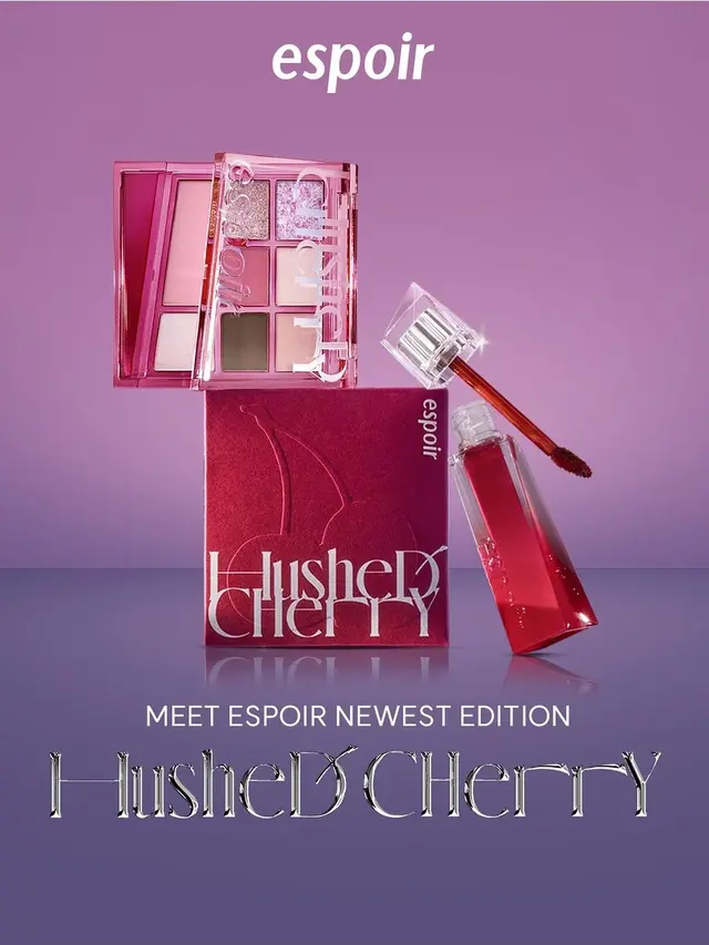 Rahasia Tampilan Bibir Glossy dan Mata Shimmering ala Winter aespa dengan Hushed Cherry Edition dari Espoir (instagram/@espoir_indonesia)