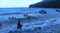 Nelayan Sangihe menyatu dengan laut (Liputan6.com / Yoseph Ikanubun)