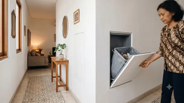 Desain Tempat Sampah Tersembunyi