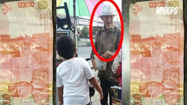 Kakek tersebut lemas karena hasil jerih payahnya tak mendapatkan hasil karena tertipu.