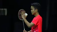 Penampilan Anthony Sinisuka Ginting pada Mola TV PBSI Thomas & Uber Cup Simulation 2020, Rabu (2/9/2020). (PBSI)