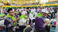 Persiapan keberangkatan rombongan calon haji asal Kabupaten Sukabumi di Gedung Pusbang DAI Cikembang, Kecamatan Cikembar Kabupaten Sukabumi. (Liputan6.com/Istimewa).
