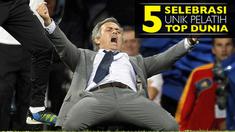 Video pelatih sepak bola top dunia dengan selebrasi unik, salah satunya Jose Mourinho yang saat ini menjadi pelatih Manchester United.