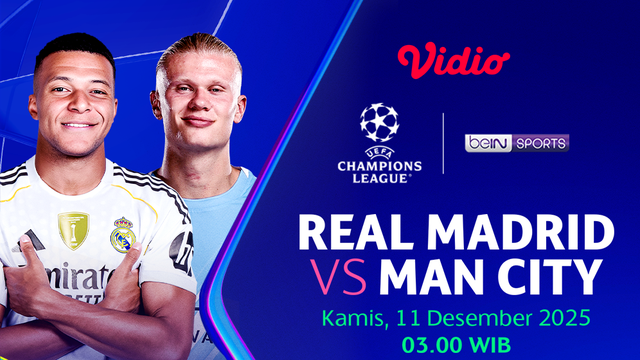 Saksikan Real Madrid vs Man City eksklusif di Vidio. (dok. vidio.com)