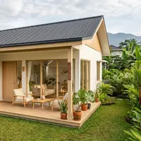 Rumah Kecil dengan Desain Sederhana tapi Terlihat Mewah (AI Generated)