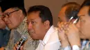 Sekjen DPP PPP Romahurmuziy saat konferensi pers pemecatan Suryadharma Ali dari jabatannya sebagai Ketua Umum PPP, Jakarta, (10/9/14). (Liputan6.com/Johan Tallo)