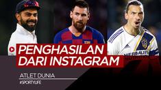Berita video atlet-atlet dunia yang juga mendapatkan penghasilan besar dari mengunggah konten di media sosial Instagram.